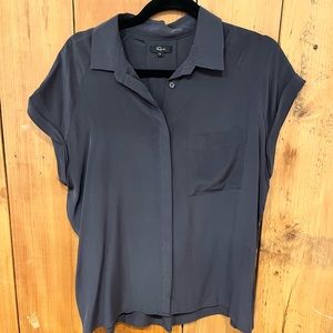 Rails silk short sleeve button down
